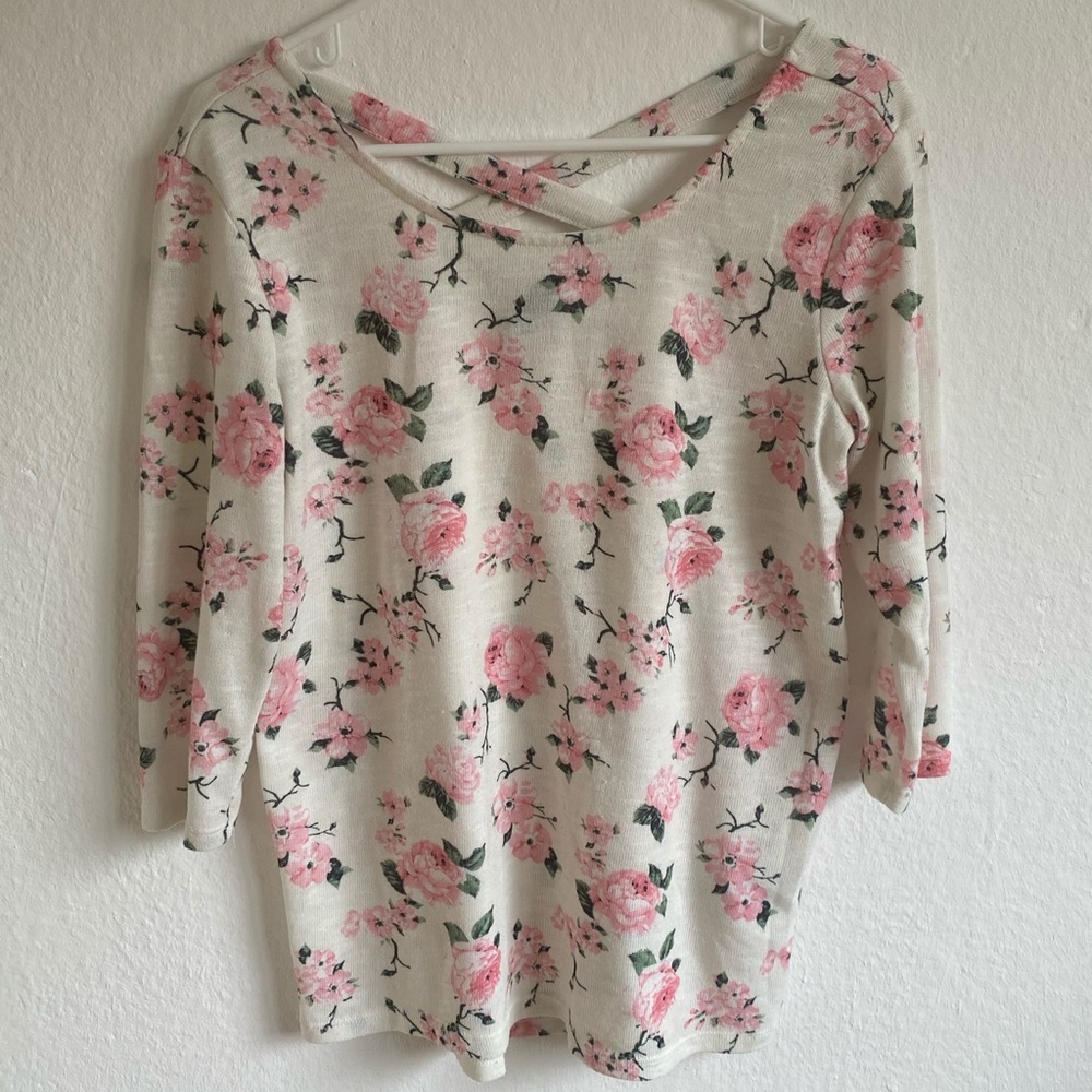 Jean Pascale floral print top